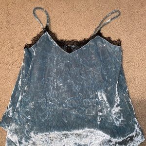 Design Lab Velvet Blue Top - small